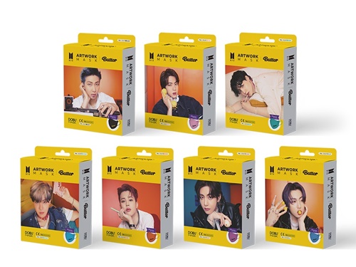 韓国で「BTSマスク」が発売へ！『Butter』モチーフにメンバー別7色展開、公式モールで購入可能