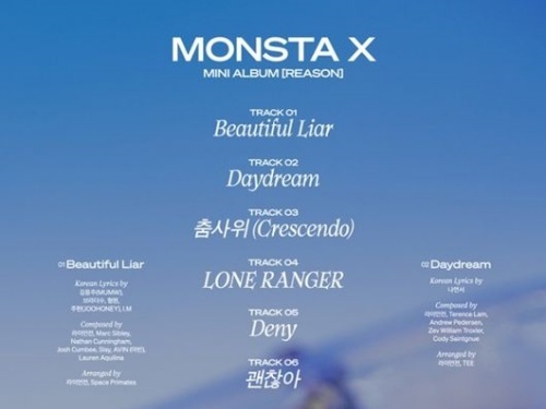 9カ月ぶりカムバのMONSTA X、新アルバムのトラックリストを公開！メンバーも作曲に参加