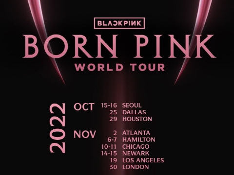 BLACKPINK、全世界150万人規模のワールドツアーを予告…4大陸を巡る「BORN PINK」開催決定