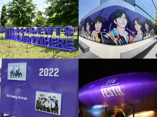 大盛況のBTS10周年イベントを写真で振り返る！世界から40万人来場、ソウル一帯が“紫色”に【PHOTO】