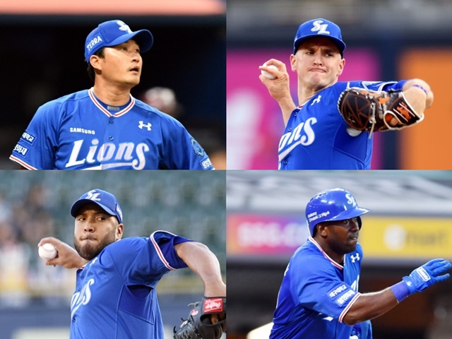 値下げ！韓国プロ野球「サムスン・ライオンズ」実着用ユニ｜野球