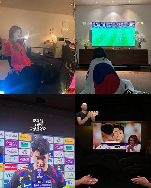 サッカー韓国代表を応援するスターたち