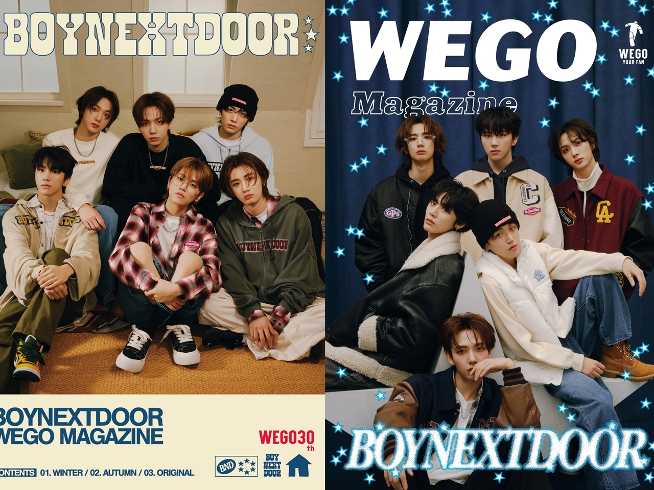 BOYNEXTDOORの「WEGO 2024 WINTERビジュアル」公開！撮り下ろし満載のフリー冊子も配布決定