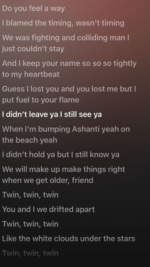 『twin』歌詞