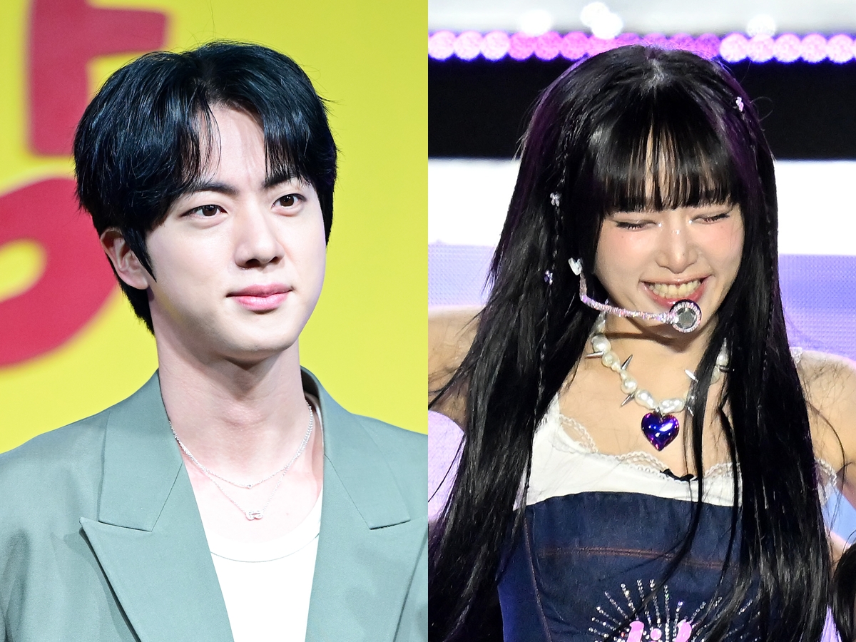 身長差にキュン…BTS・JIN、元K-POP女性アイドルとのペアルック2SHOTが話題!?【PHOTO】