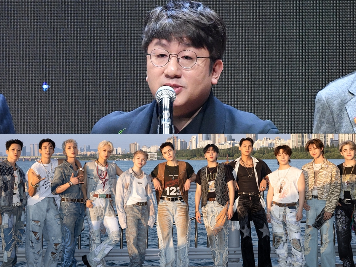 SEVENTEENと並んでも違和感なし？“BTSの父”パン・シヒョク議長、激やせした姿に注目【PHOTO】