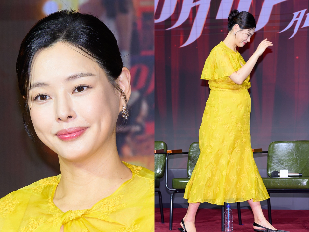 出産予定日は来週だが…ミス・コリア出身女優イ・ハニ、出演作の制作発表会に登場