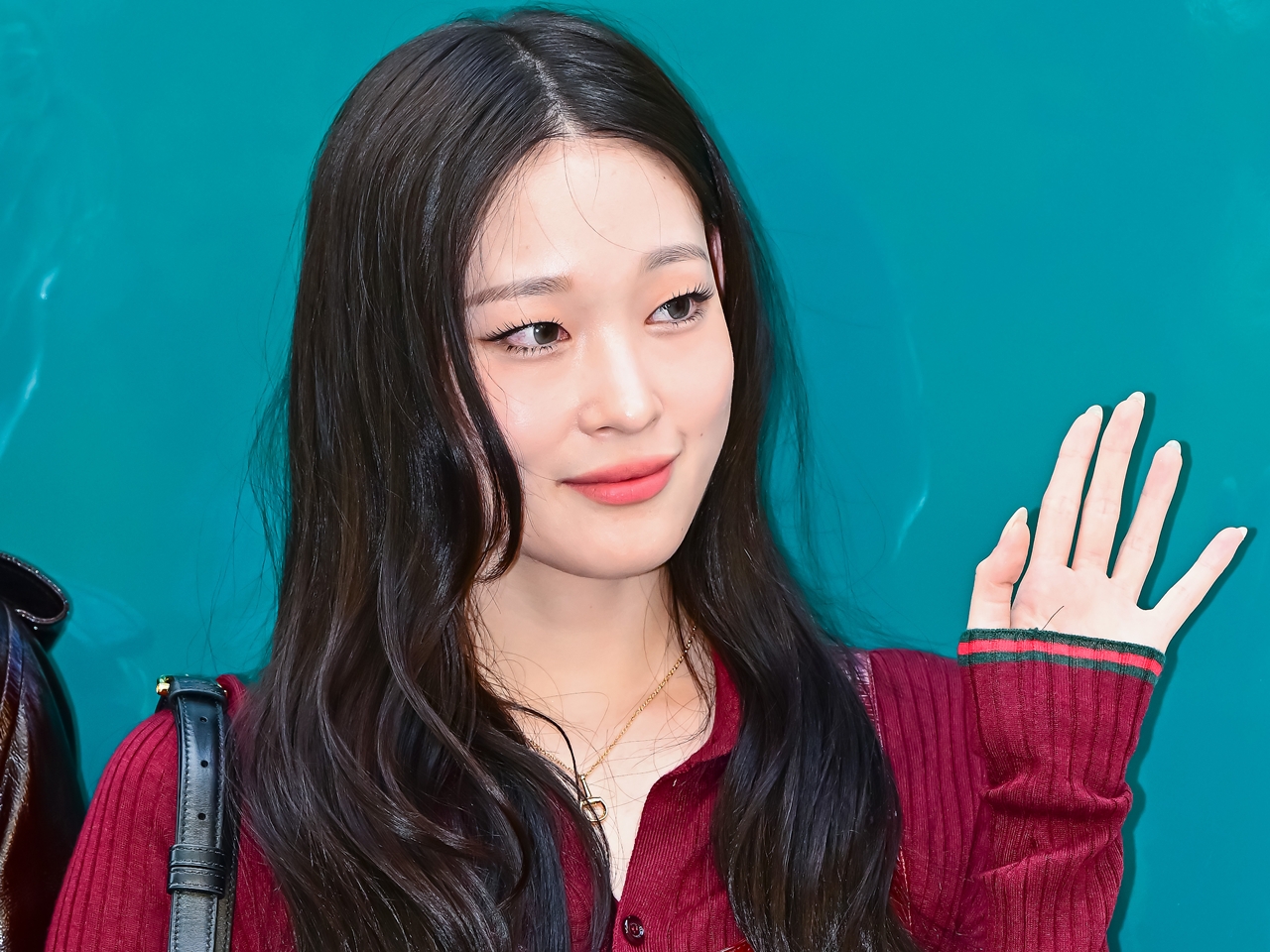 本当に財閥令嬢？アニー、レザージャケットの下に“透けタイツ”で魅惑…大胆な姿が話題【PHOTO】