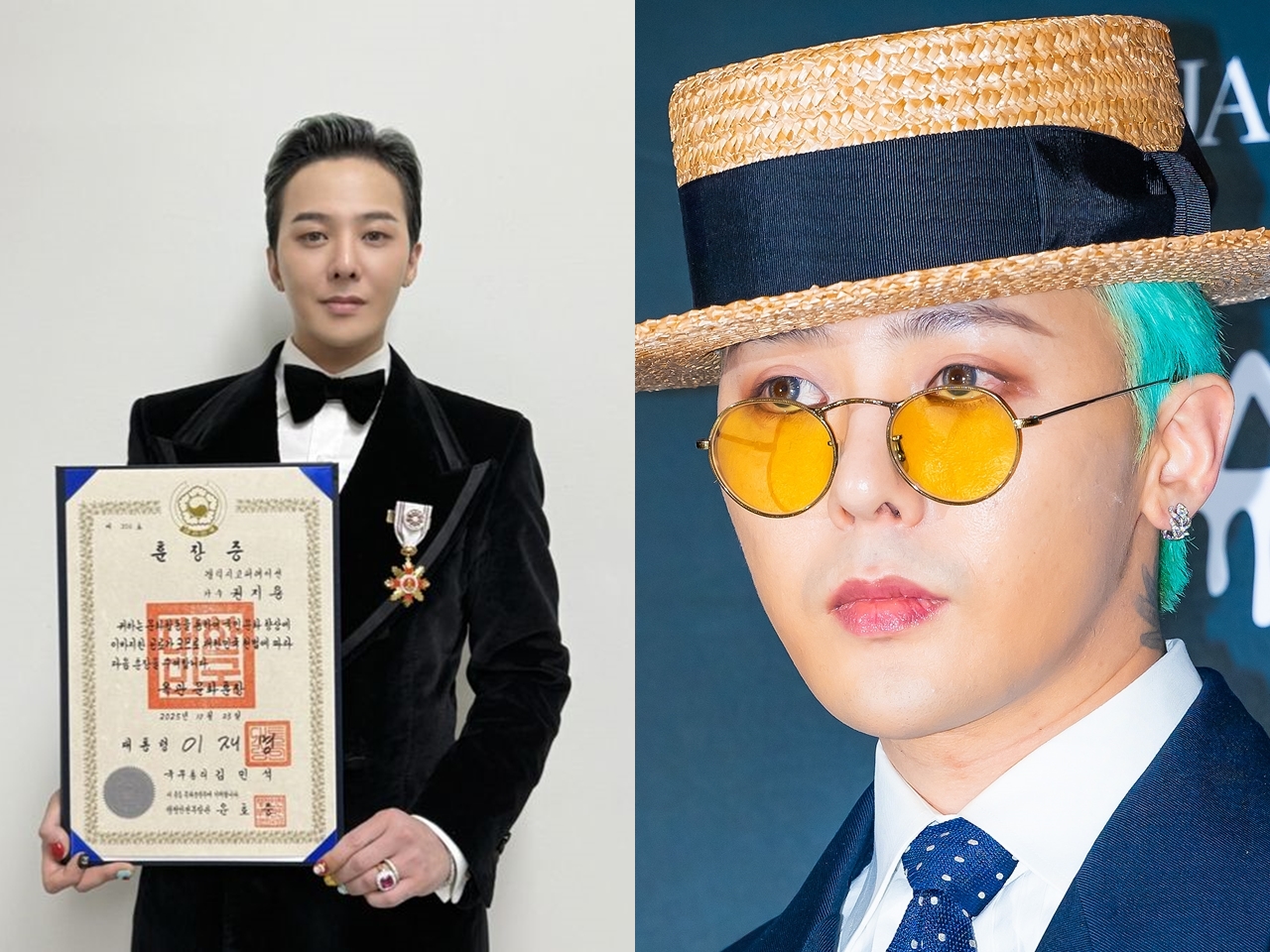 「BIGBANGのメンバーたちとこの栄誉を分かち合いたい」G-DRAGON、玉冠文化勲章を受章